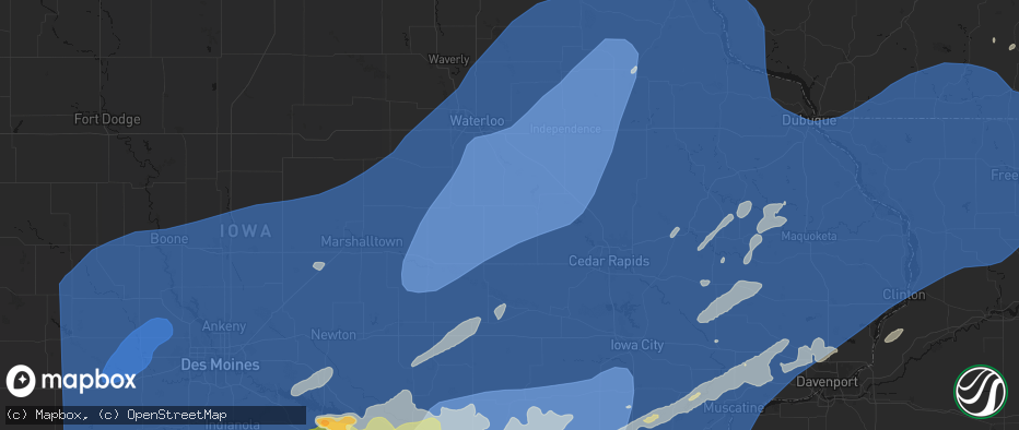 Hail map in Garrison, IA on June 11, 2026