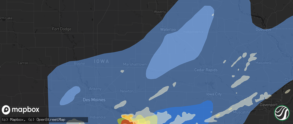 Hail map in Garwin, IA on June 11, 2026