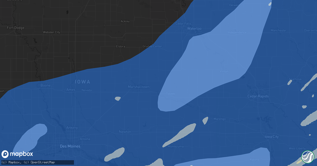 Hail map in Garwin, IA on June 11, 2026
