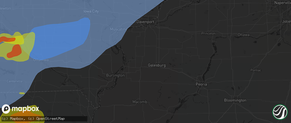 Hail map in Gerlaw, IL on June 11, 2026