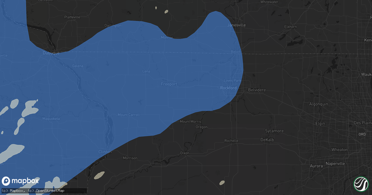 Hail map in German Valley, IL on June 11, 2026