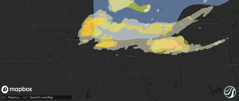 Hail map in Gilman City, MO on June 11, 2026