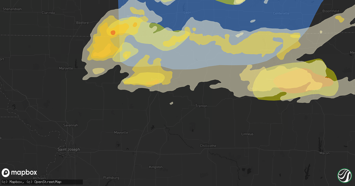 Hail map in Gilman City, MO on June 11, 2026