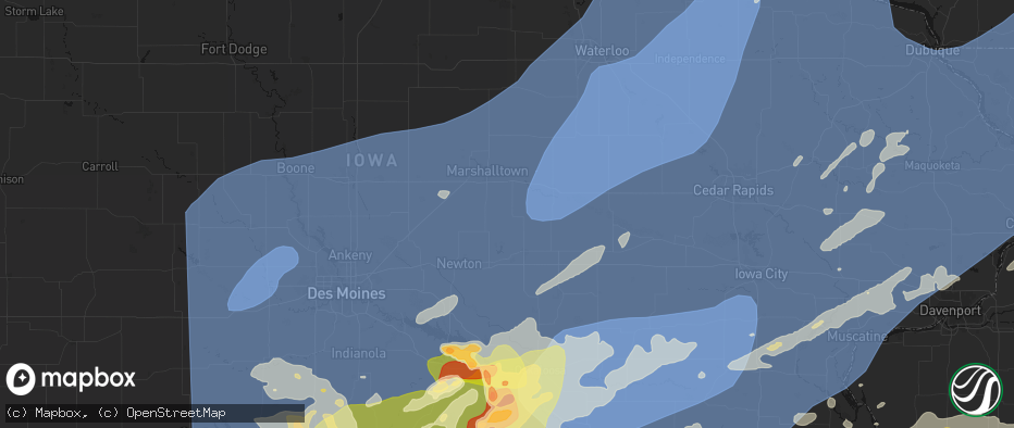 Hail map in Gilman, IA on June 11, 2026