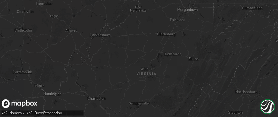 Hail map in Glenville, WV on June 11, 2026