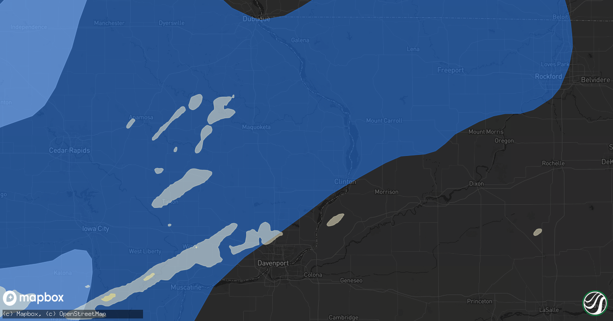Hail map in Goose Lake, IA on June 11, 2026