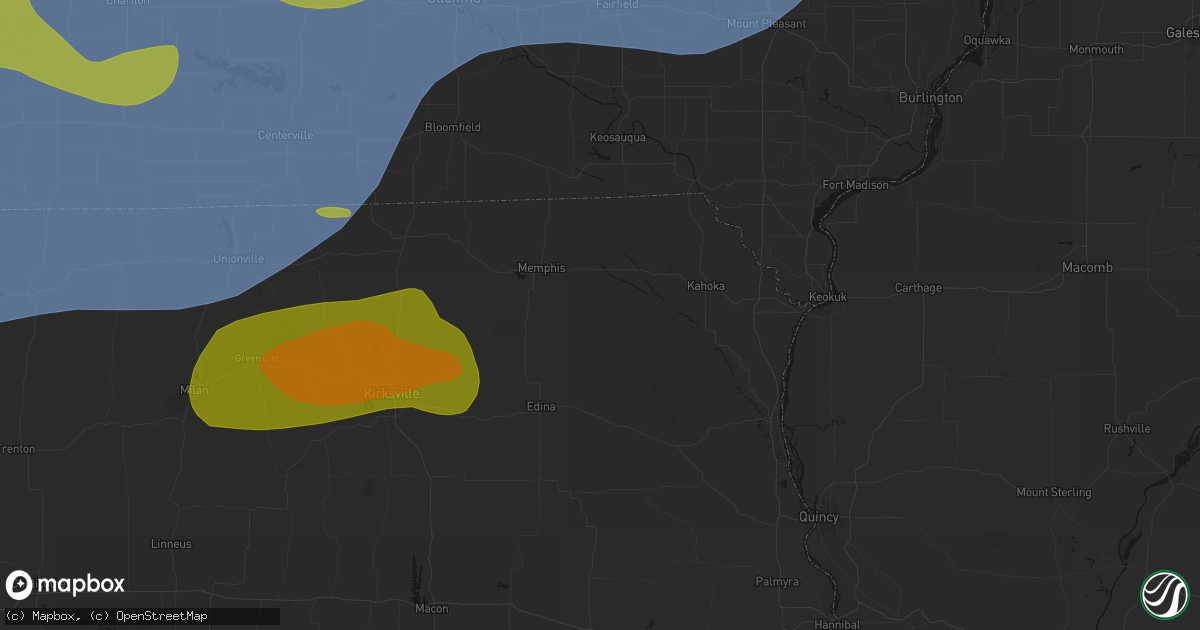 Hail map in Gorin, MO on June 11, 2026
