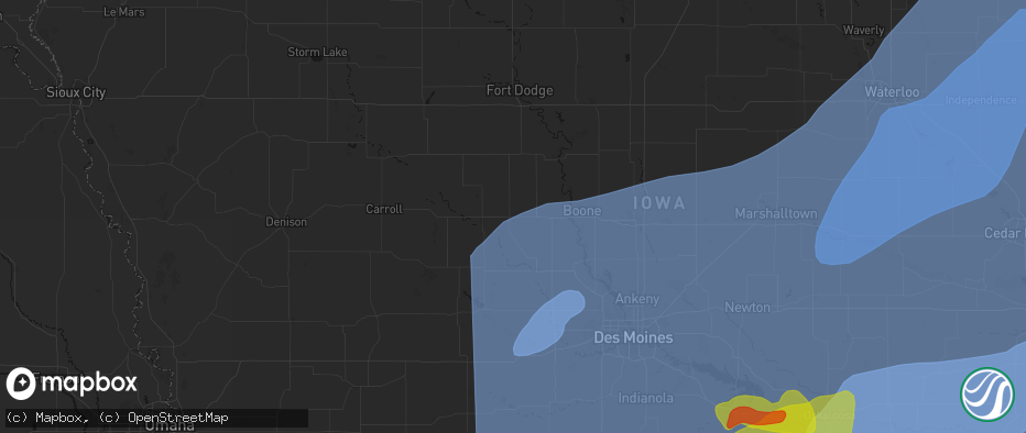 Hail map in Grand Junction, IA on June 11, 2026