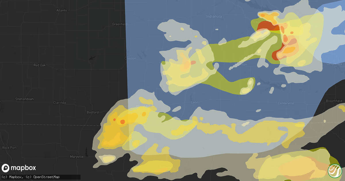 Hail map in Grand River, IA on June 11, 2026