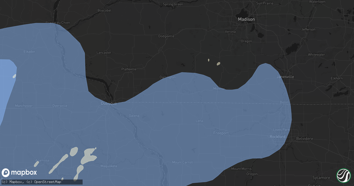 Hail map in Gratiot, WI on June 11, 2026