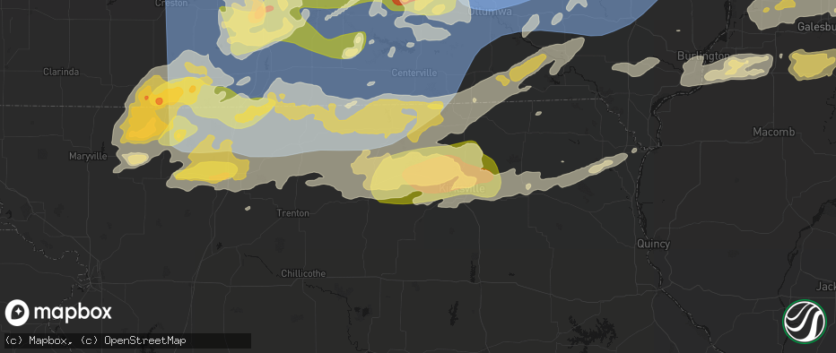 Hail map in Green Castle, MO on June 11, 2026