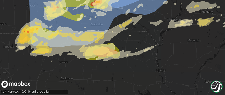 Hail map in Greentop, MO on June 11, 2026