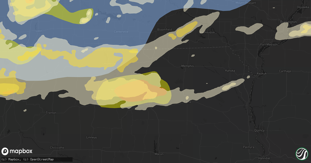 Hail map in Greentop, MO on June 11, 2026
