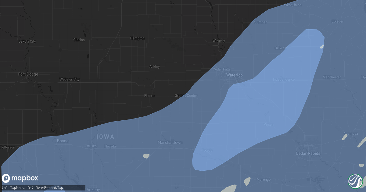 Hail map in Grundy Center, IA on June 11, 2026
