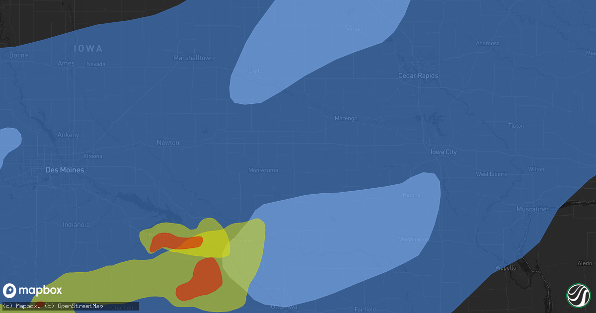Hail map in Guernsey, IA on June 11, 2026
