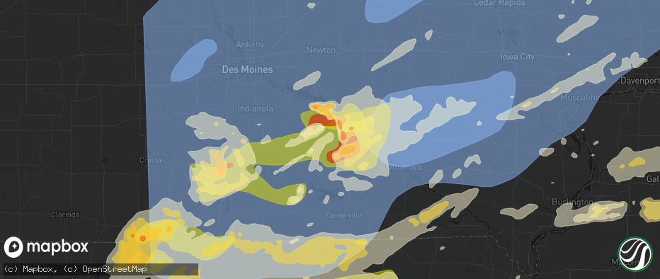 Hail map in Hamilton, IA on June 11, 2026