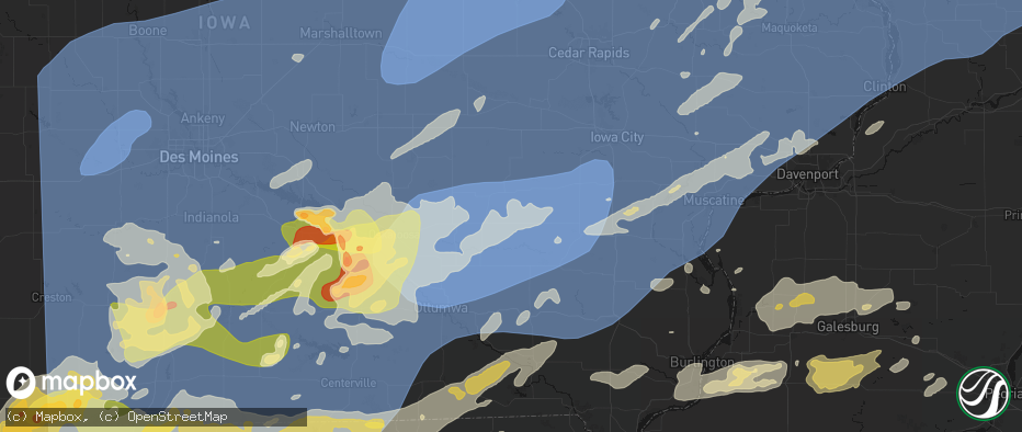 Hail map in Harper, IA on June 11, 2026