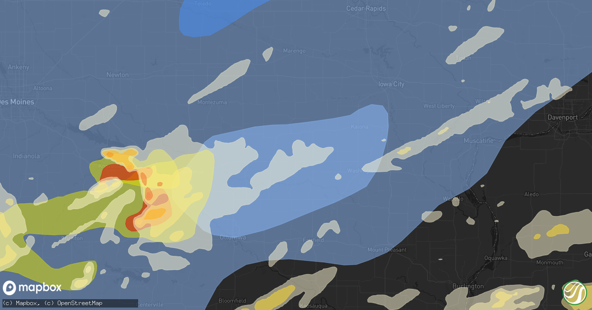 Hail map in Harper, IA on June 11, 2026