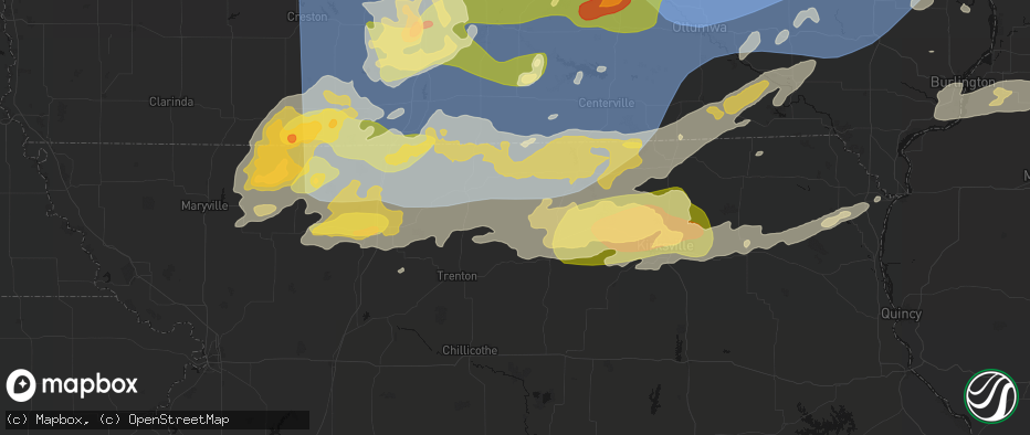 Hail map in Harris, MO on June 11, 2026