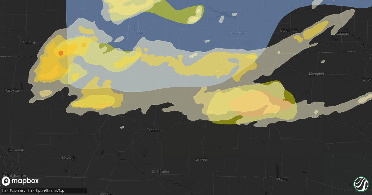 Hail map in Harris, MO on June 11, 2026