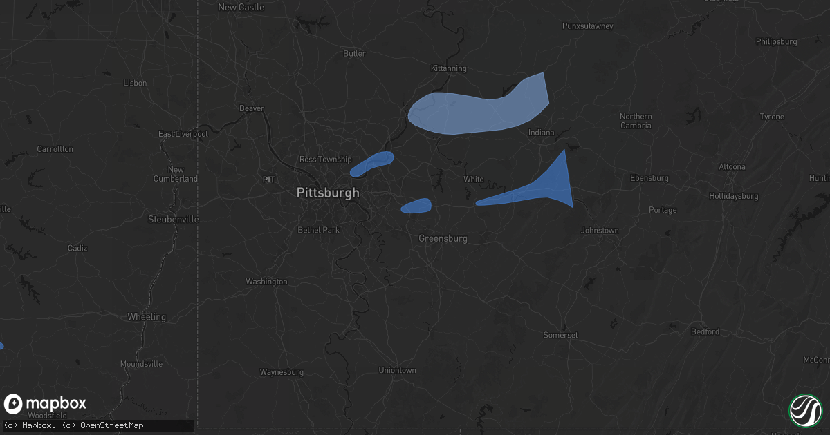 Hail map in Harrison City, PA on June 11, 2026
