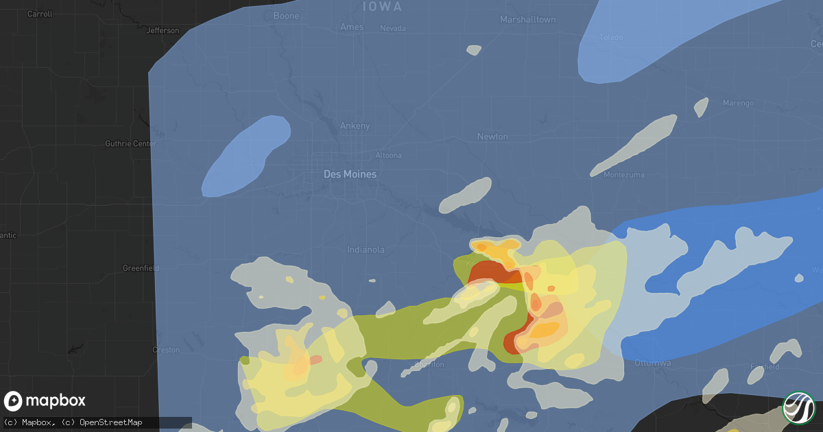 Hail map in Hartford, IA on June 11, 2026