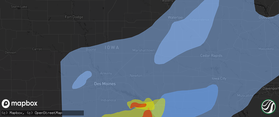 Hail map in Haverhill, IA on June 11, 2026