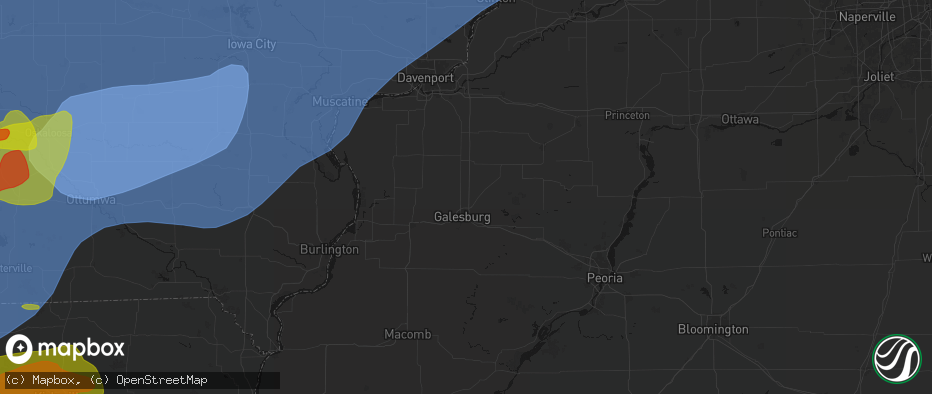 Hail map in Henderson, IL on June 11, 2026