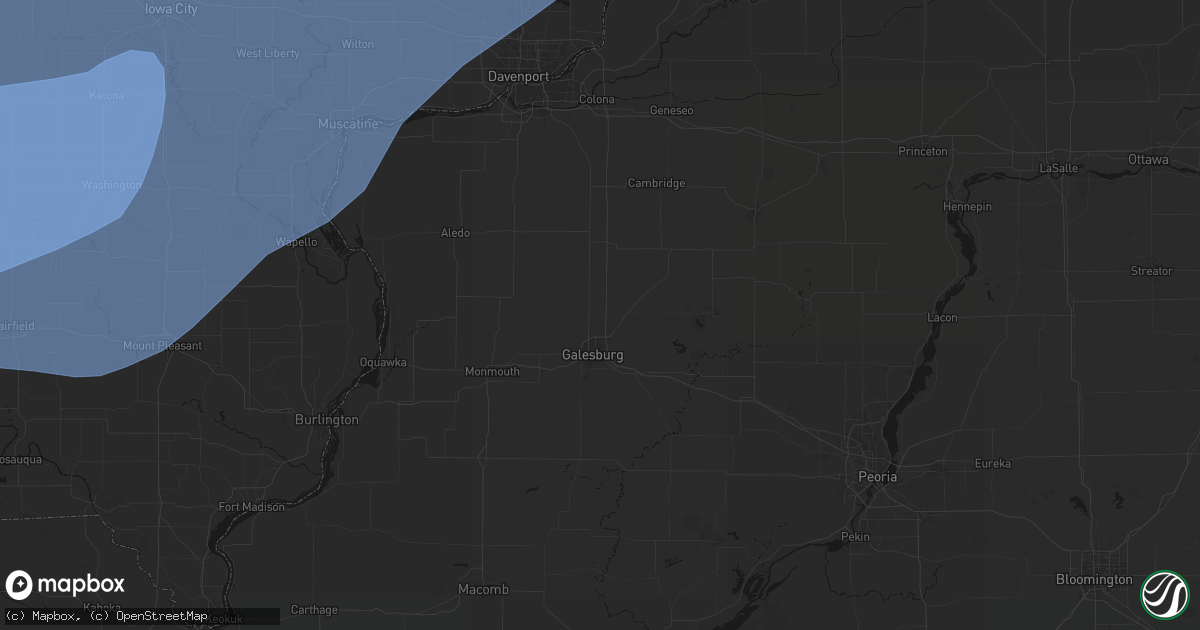 Hail map in Henderson, IL on June 11, 2026