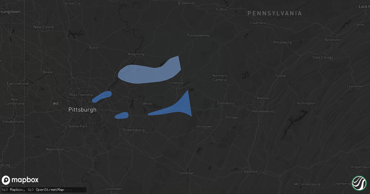 Hail map in Homer City, PA on June 11, 2026