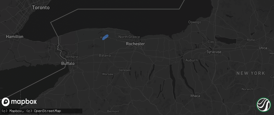 Hail map in Honeoye Falls, NY on June 11, 2026