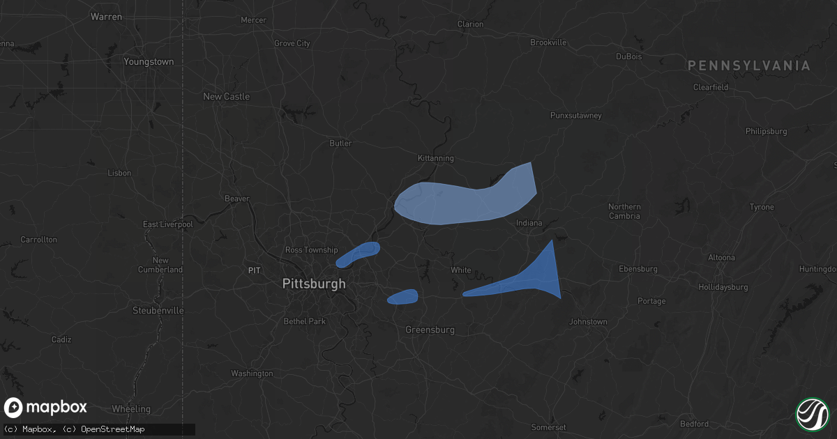 Hail map in Hyde Park, PA on June 11, 2026