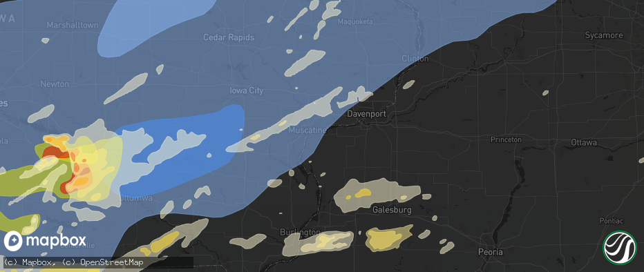 Hail map in Illinois City, IL on June 11, 2026