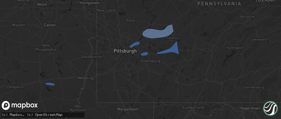 Hail map in Irwin, PA on June 11, 2026