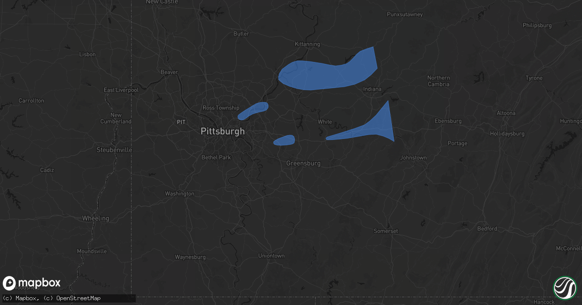 Hail map in Jeannette, PA on June 11, 2026