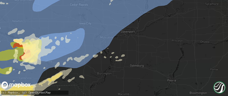 Hail map in Joy, IL on June 11, 2026