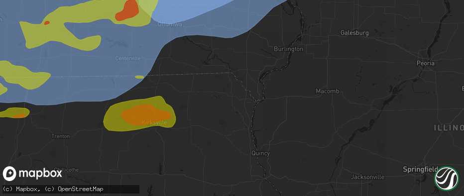 Hail map in Kahoka, MO on June 11, 2026