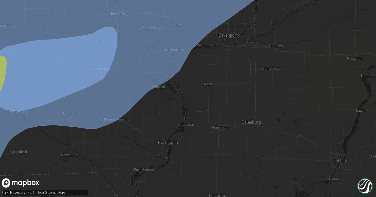 Hail map in Keithsburg, IL on June 11, 2026