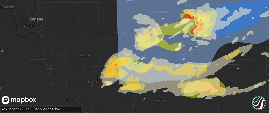 Hail map in Kellerton, IA on June 11, 2026