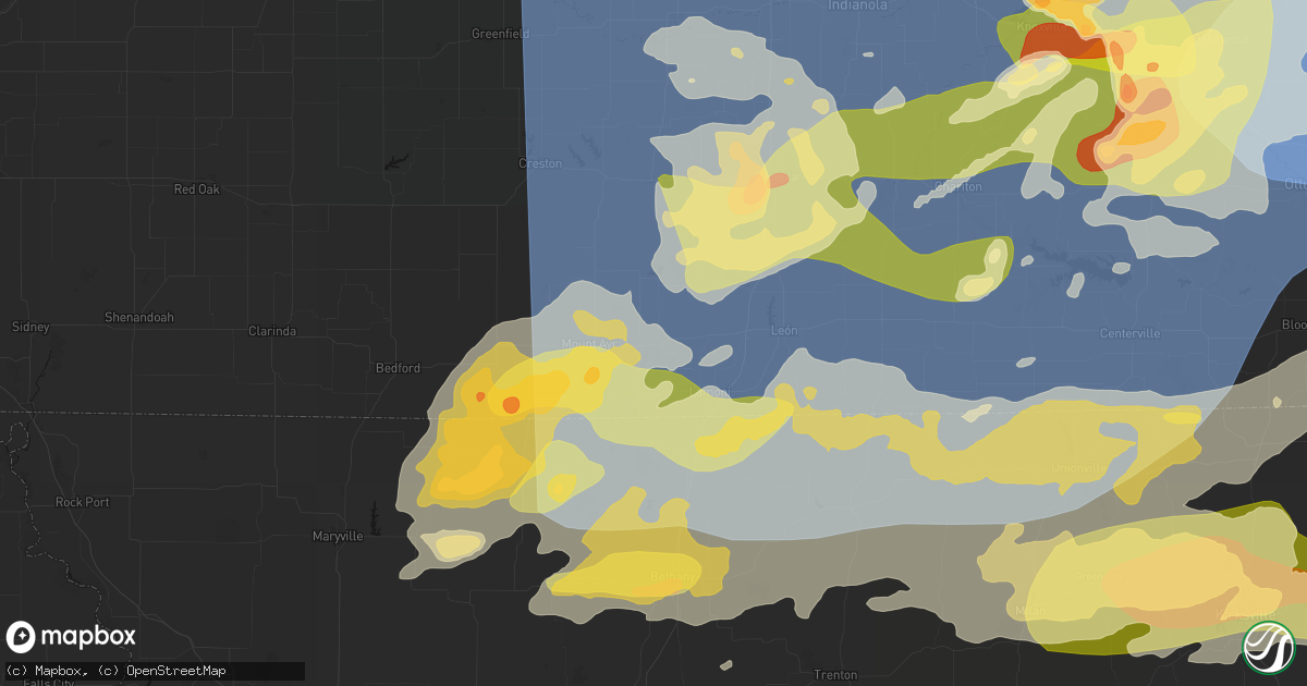Hail map in Kellerton, IA on June 11, 2026