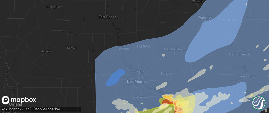 Hail map in Kelley, IA on June 11, 2026