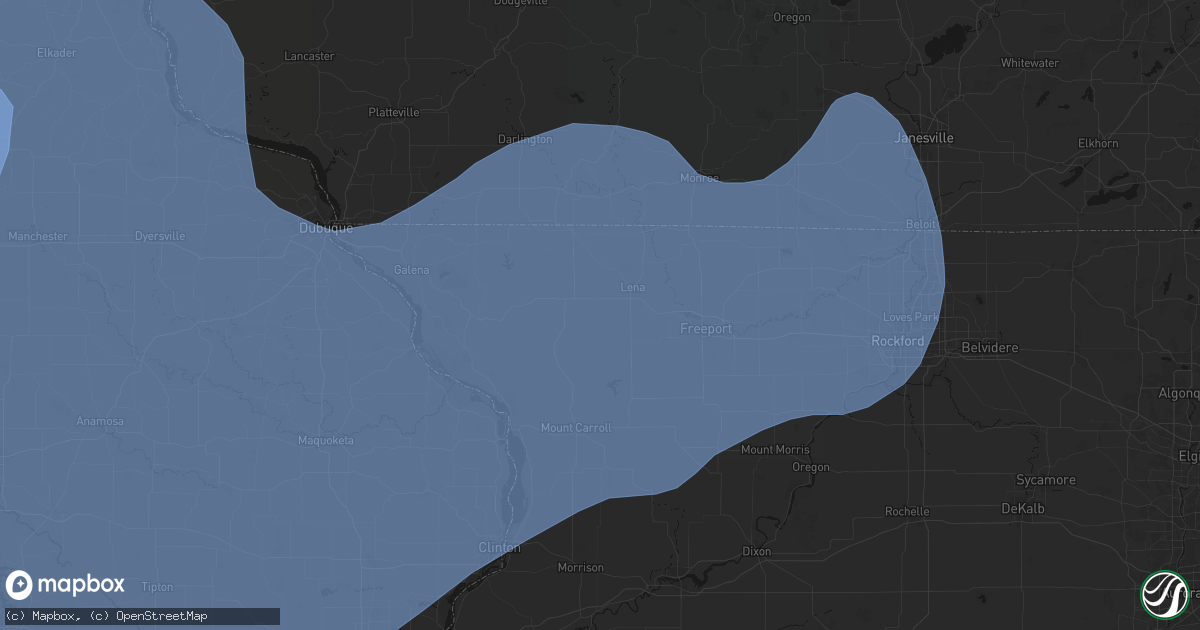 Hail map in Kent, IL on June 11, 2026