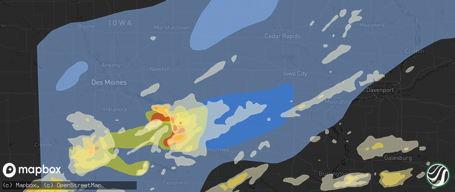 Hail map in Keswick, IA on June 11, 2026