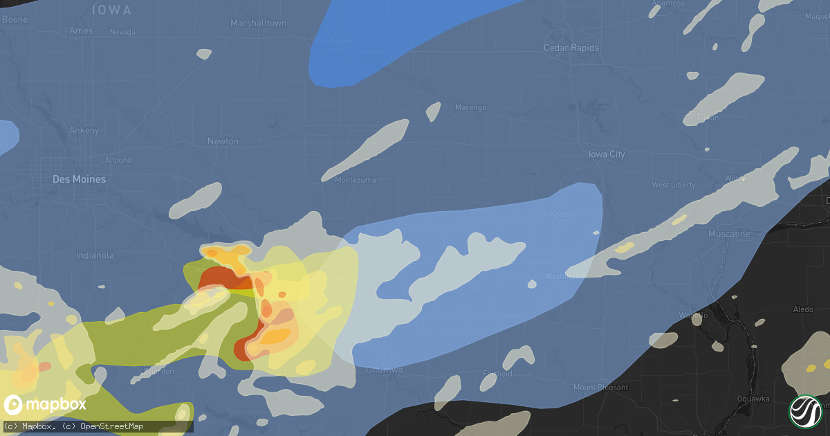 Hail map in Keswick, IA on June 11, 2026