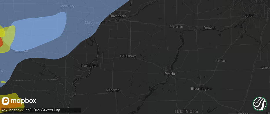 Hail map in Knoxville, IL on June 11, 2026