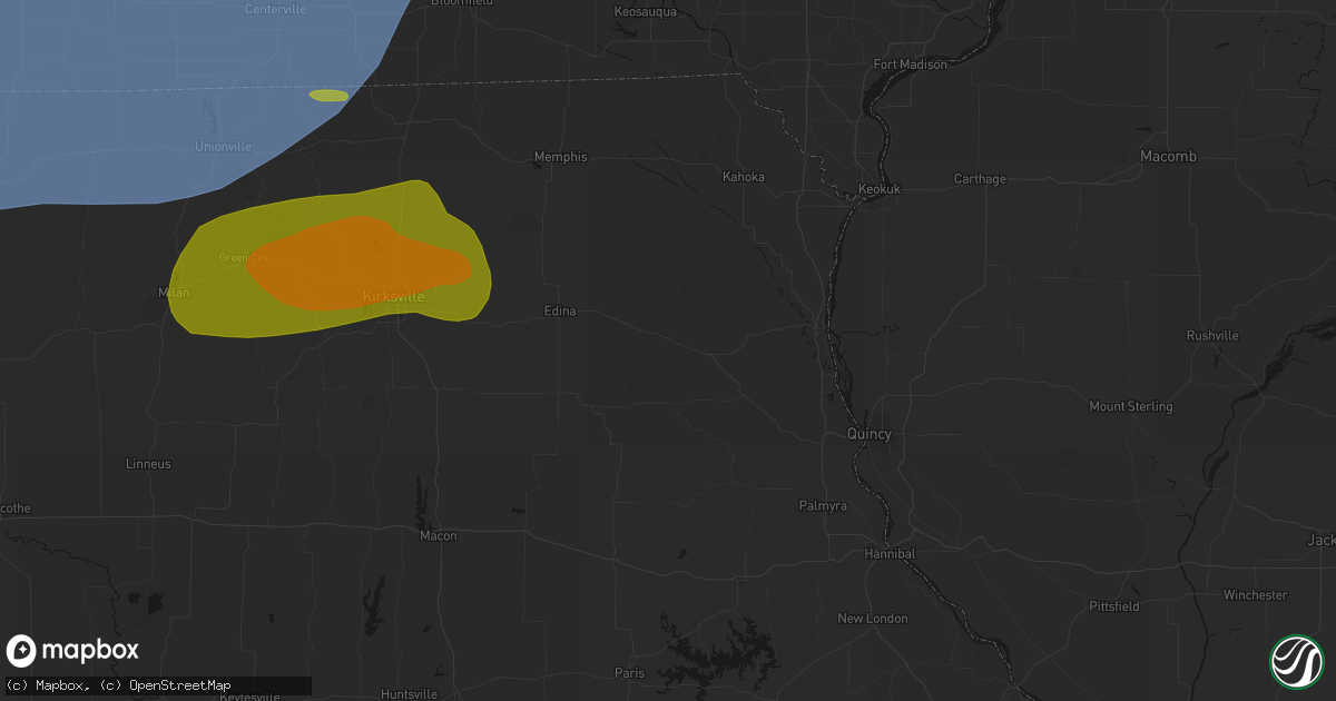Hail map in La Belle, MO on June 11, 2026