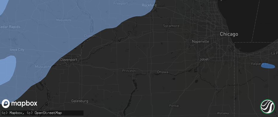 Hail map in La Moille, IL on June 11, 2026