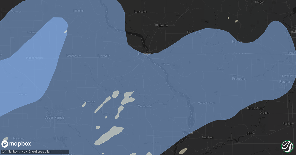Hail map in La Motte, IA on June 11, 2026