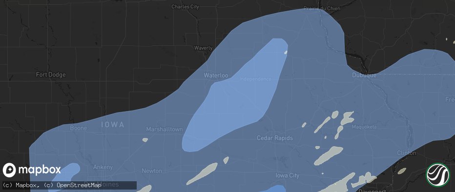 Hail map in La Porte City, IA on June 11, 2026