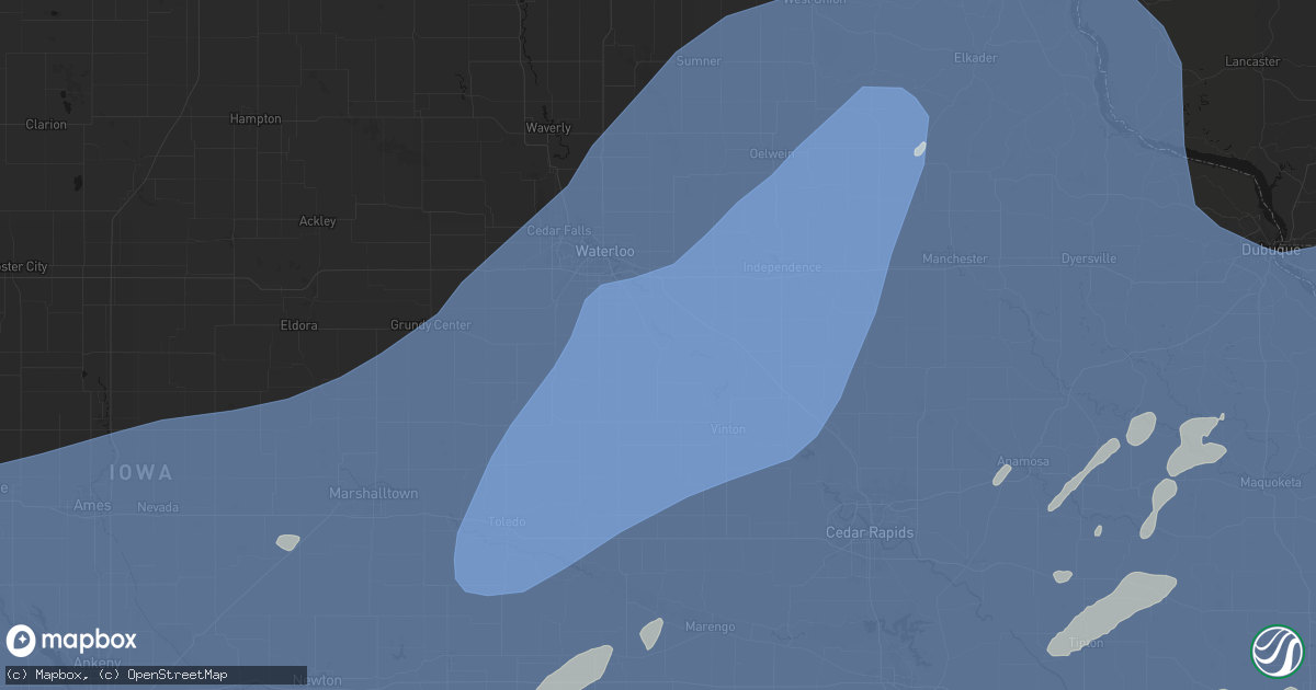 Hail map in La Porte City, IA on June 11, 2026